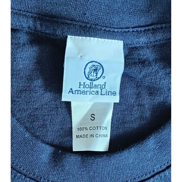 Holland America Line T-Shirt Men's Size Small Blue Graphic Cotton Crewneck - Picture 6 of 8